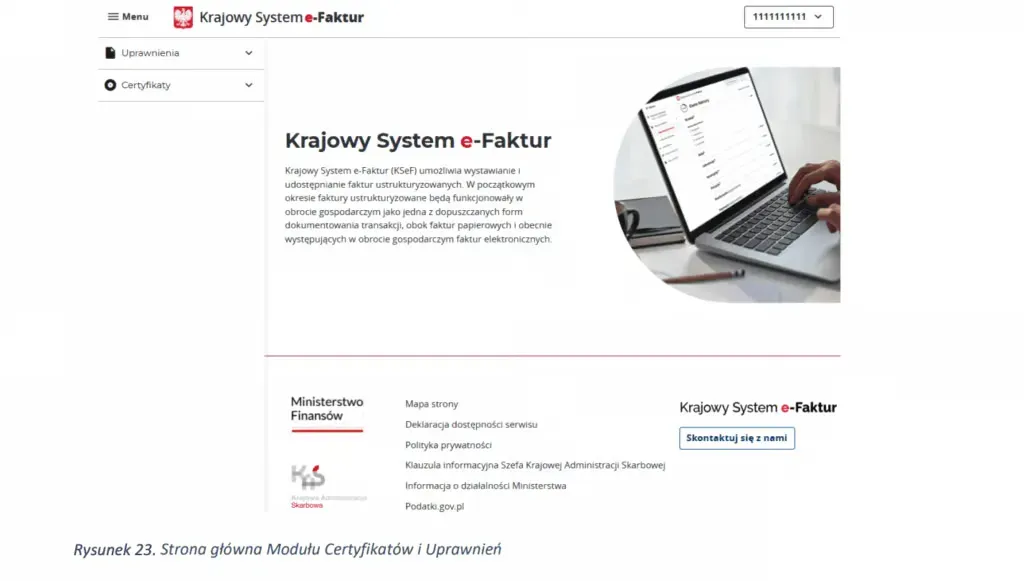 Widok głównego ekranu Modułu MCU